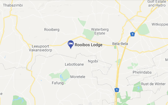 Rooibos Lodge map